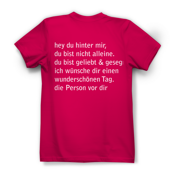 Damen Bio T-Shirt hey du hinter mir