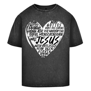 Oversize Washed T-Shirt jesus guter hirte