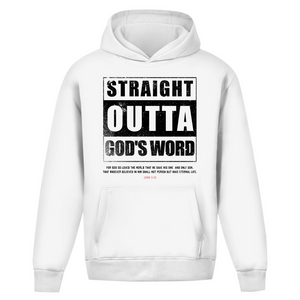 Oversize Hoodie Ohne Kordel straight outta gods word john 3:16