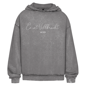 Oversize Washed Hoodie es ist vollbracht joh 19:30