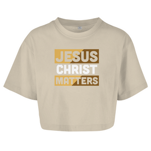 Damen Oversize Crop jesus christ matters