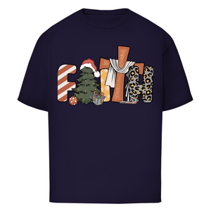 Oversize T-Shirt faith weihnachtsmotiv