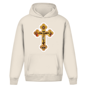 Oversize Hoodie Ohne Kordel Griechisch Orthodoxe Jesus Kreuz
