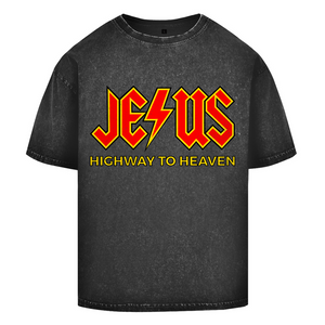 Oversize Washed T-Shirt jesus highway to heaven