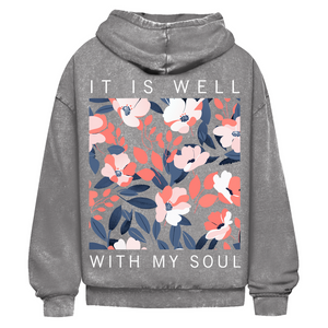 Oversize Washed Hoodie it is well with my soul