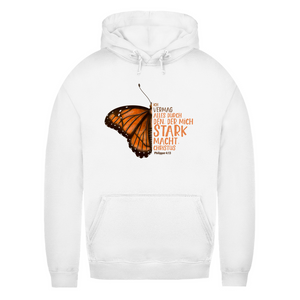 Damen Hoodie der mich stark macht schmetterling