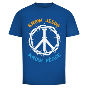 Herren T-Shirt know jesus know peace