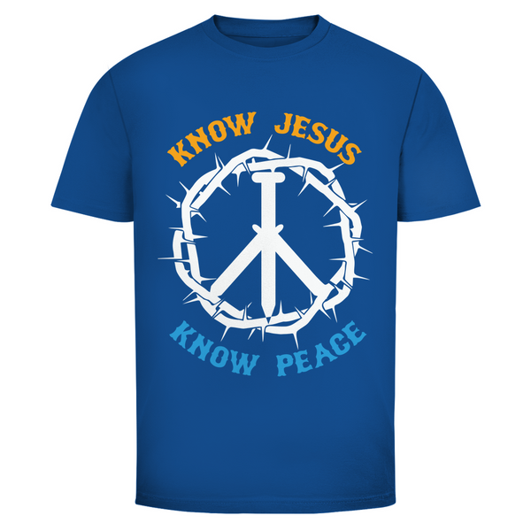 Herren T-Shirt know jesus know peace