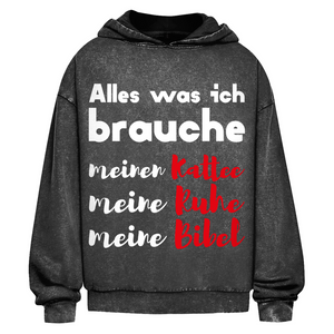 Oversize Washed Hoodie alles was ich brauche