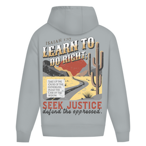 Oversize Hoodie Ohne Kordel learn to do right isaiah 1:17