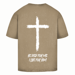 Oversize Washed T-Shirt he died for me i live for him