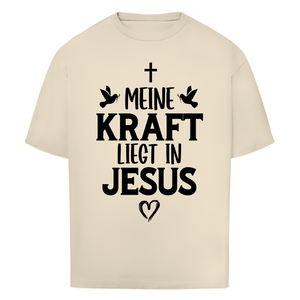 Oversize T-Shirt meine kraft liegt in jesus