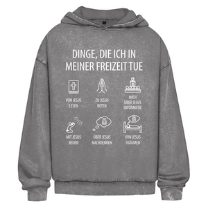 Oversize Washed Hoodie dinge die ich in meiner freizeit tue