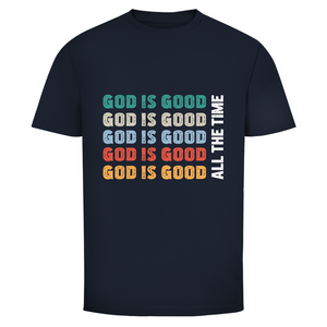 Herren T-Shirt god is good retro