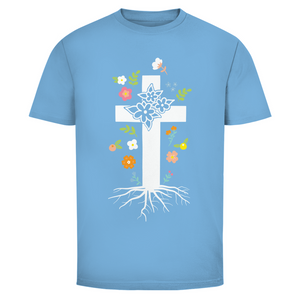 Herren T-Shirt kreuz roots