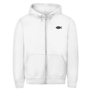 Zipper Hoodie fisch symbol ICHTHYS Jesus