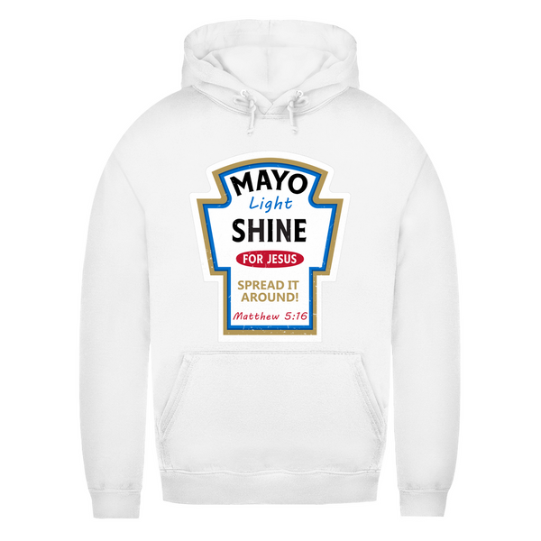 Damen Hoodie mayo light shine matthew 5:16