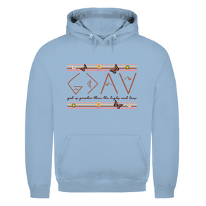 Herren Hoodie god is greater than the highs and lows