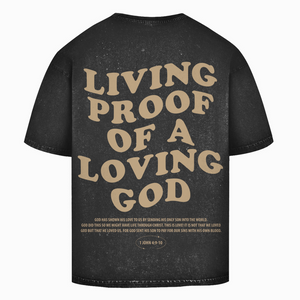 Oversize Washed T-Shirt a loving god 1 john 4:9-10