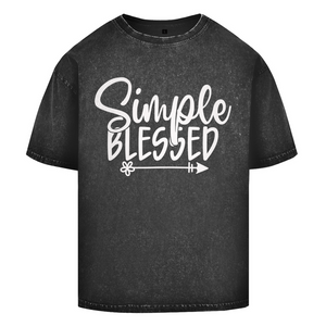 Oversize Washed T-Shirt simple blessed
