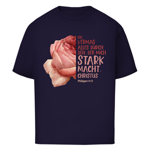 Oversize T-Shirt der mich stark macht rose philipper 4:13