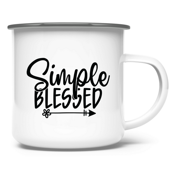 Emaille Tasse simple blessed