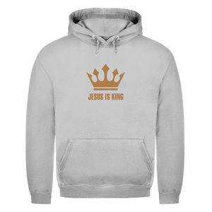 Herren Hoodie jesus is king krone