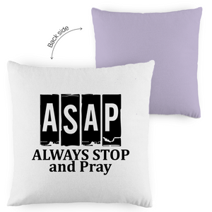Kopfkissen zweifarbig asap always stop and pray