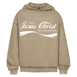 Oversize Washed Hoodie enjoy jesus christ