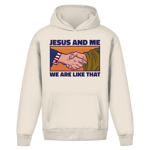 Oversize Hoodie Ohne Kordel jesus and me we are like that