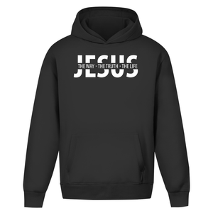 Oversize Hoodie Ohne Kordel jesus the way the truth the life