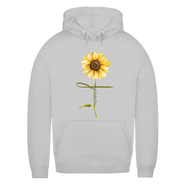 Damen Hoodie jesus sonnenblume