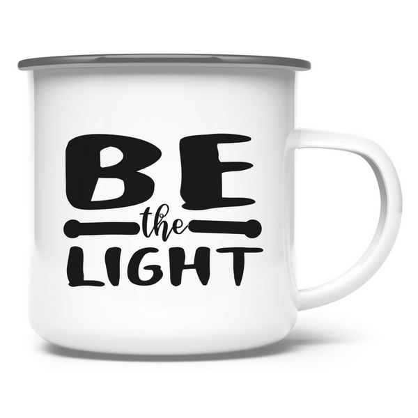 Emaille Tasse be the light