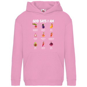 Kinder Hoodie god says i am enough psalm 139:14