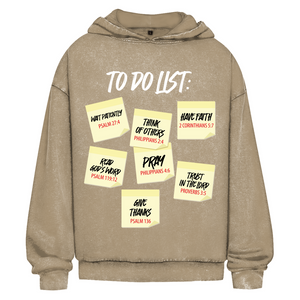 Oversize Washed Hoodie to do list