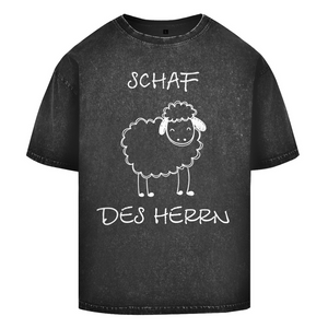 Oversize Washed T-Shirt schaf des herrn
