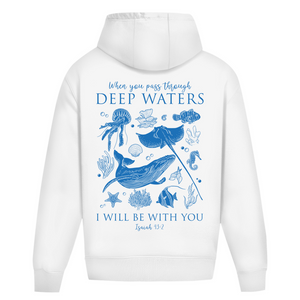 Oversize Hoodie Ohne Kordel deep waters isaiah 43:2