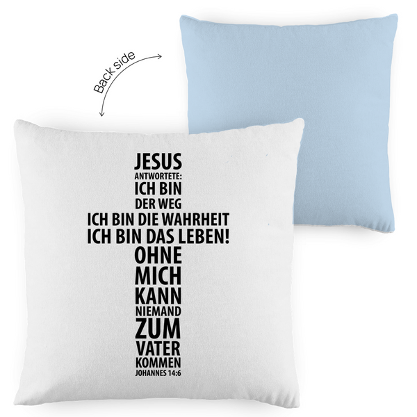 Kopfkissen zweifarbig jesus antwortete