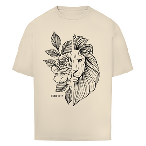 Oversize T-Shirt Blume Löwe jesaja 33,17