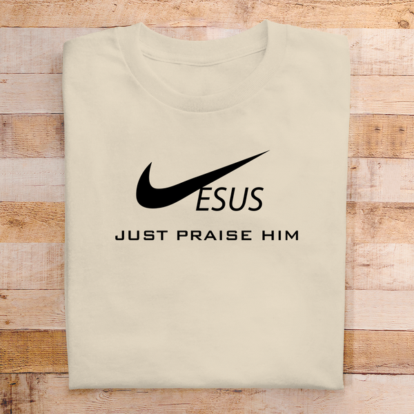 Herren T-Shirt jesus just praise him