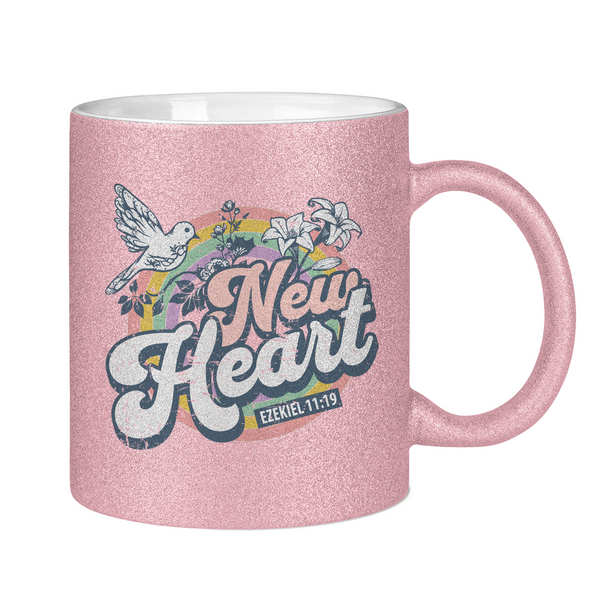 Glitzertasse new heart ezekiel 11:19