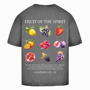 Oversize Washed T-Shirt fruit of the spirit galatians 5:22-23