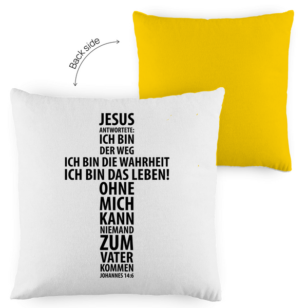 Kopfkissen zweifarbig jesus antwortete