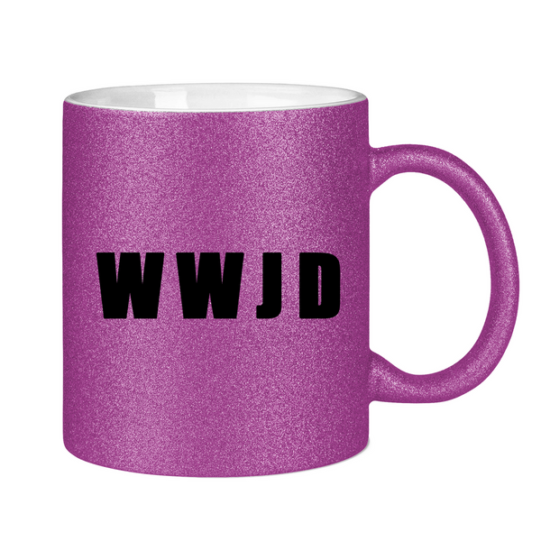 Glitzertasse wwjd