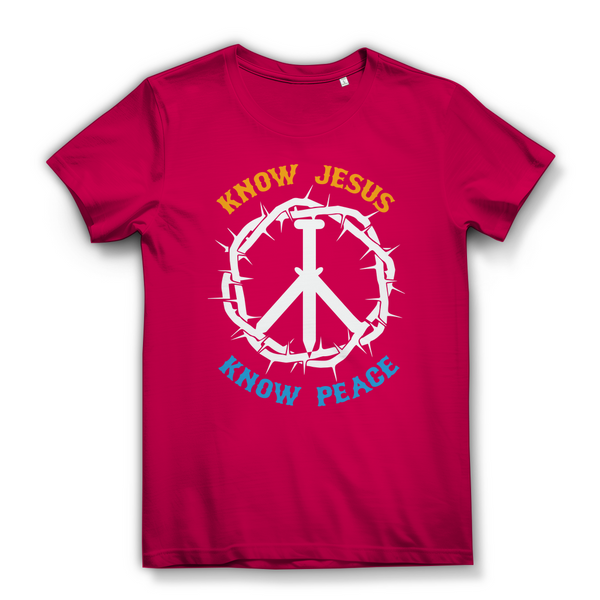 Damen Bio T-Shirt know jesus know peace