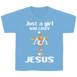 Kinder T-Shirt Just a girl who loves jesus