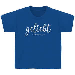 Kinder T-Shirt geliebt 1 johannes 4:16