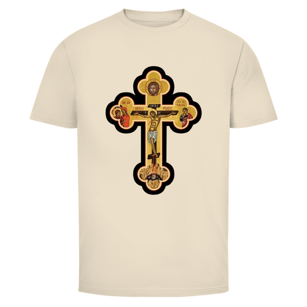 Herren T-Shirt Griechisch Orthodoxe Jesus Kreuz