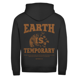 Herren Zipper Hoodie earth ist temporary matthew 5:18