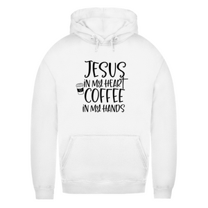Damen Hoodie jesus in my heart coffee in my hands